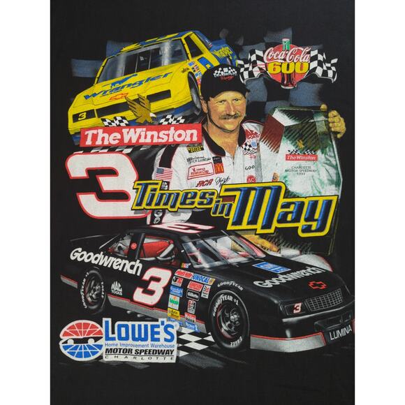 VTG Chase Authentics Dale Earnhardt NASCAR T Shirt XL Black Winston Cup 90s